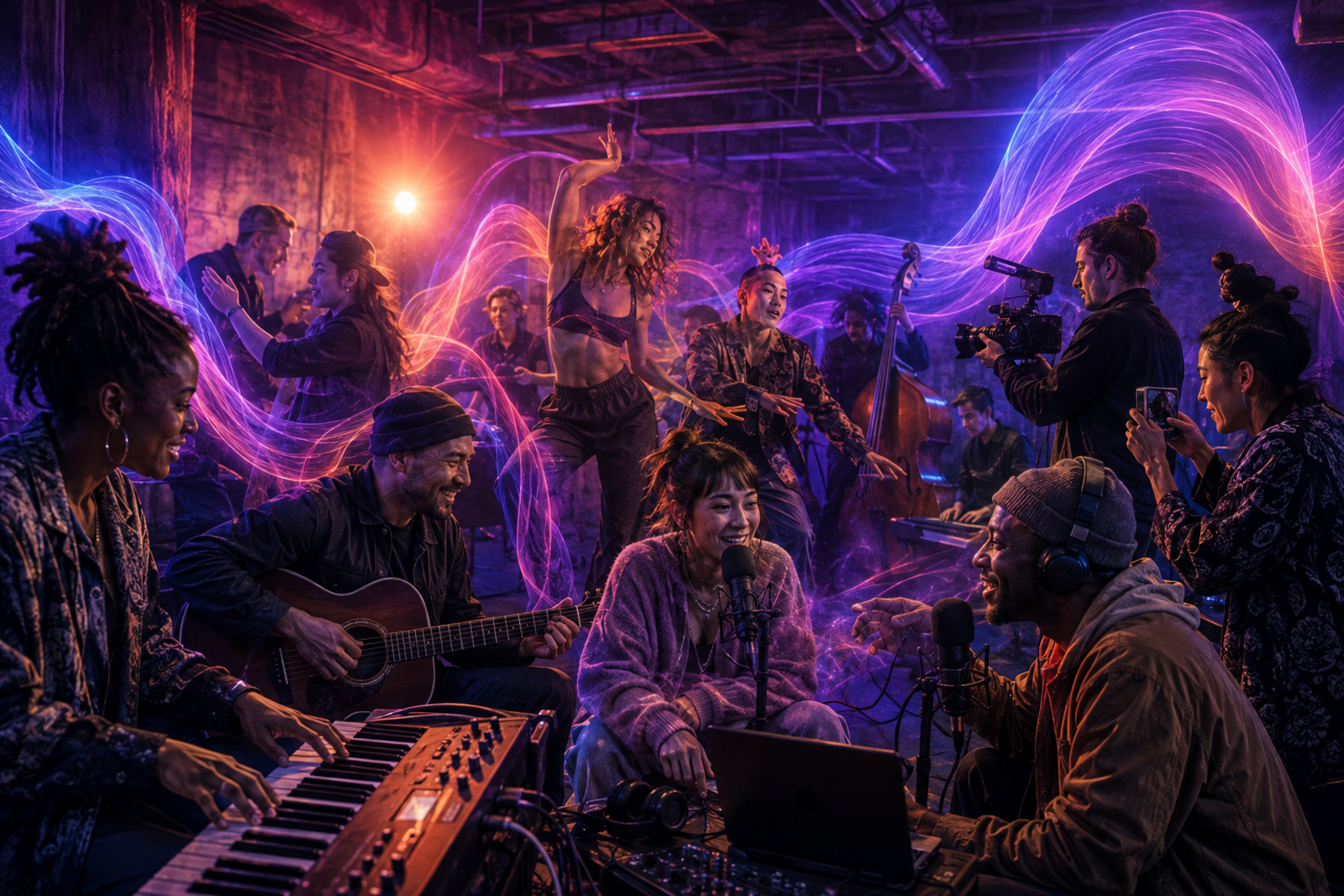Live music performance captured during a Tunnel TV shoot